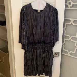 IRO Metallic Pleated Dress